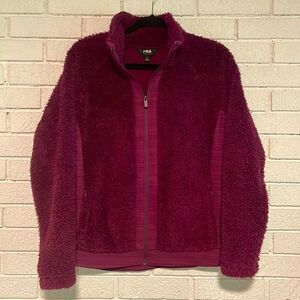 Fila Sport- Purple Tru-Dry Tru-Warm Sherpa Fleece Faux Fur Jacket- Size Large